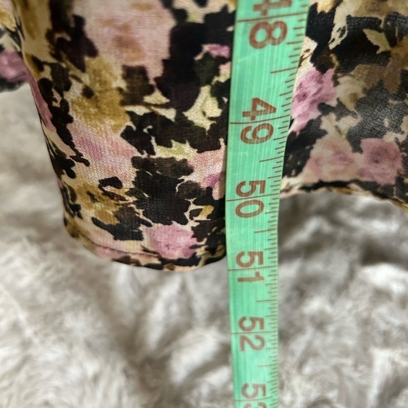 MANGO floor length sheer floral button down dress size 6 - Picture 10 of 11